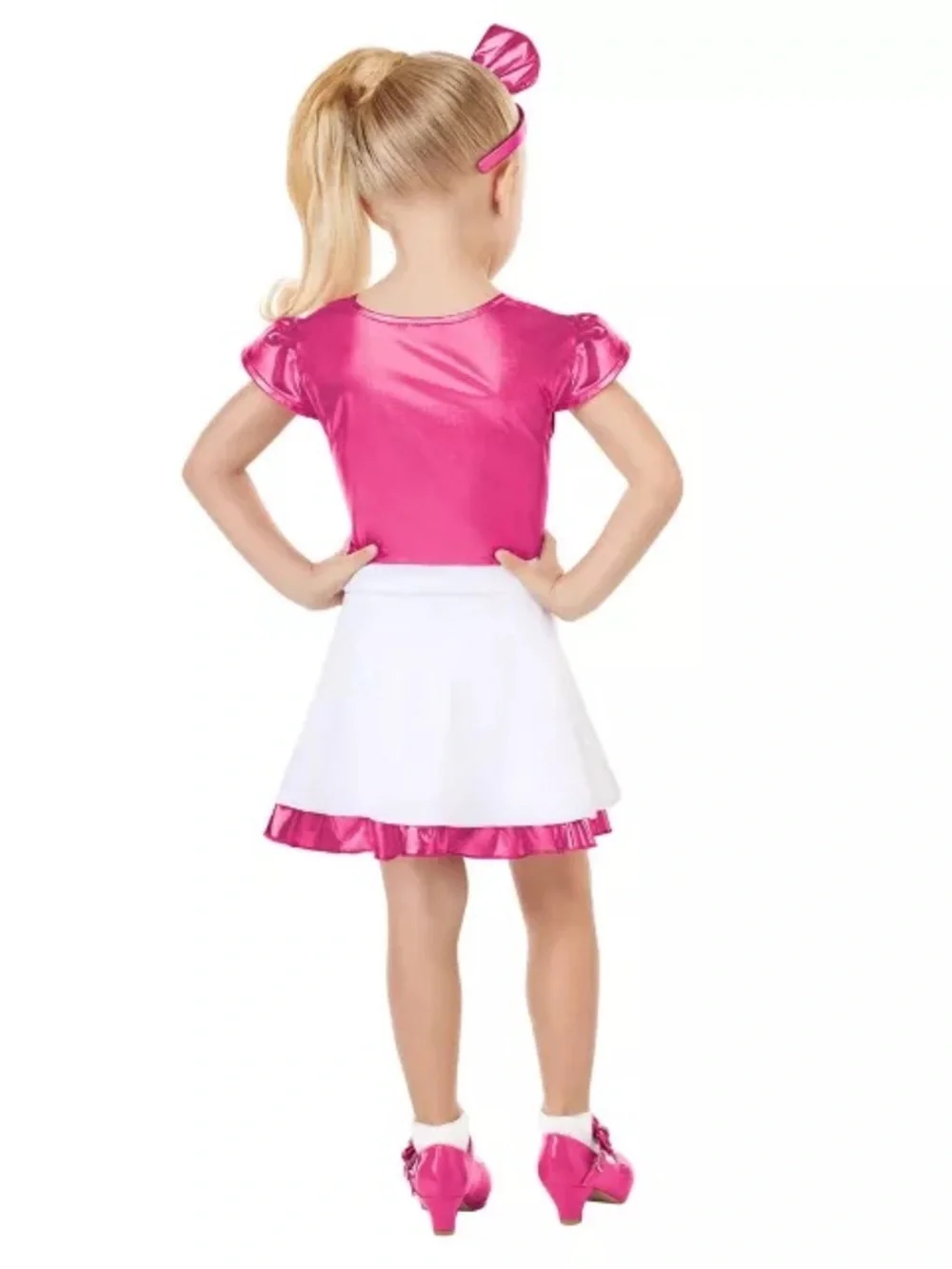 Barbie Girl Halloween Costume Pink Dress, Wig, Headband, Bow & Belt Size 3T/4T
